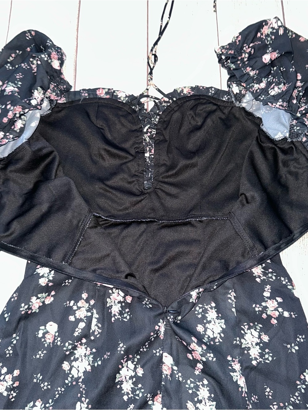 Floral Ruched Dress - Picture 7 of 11